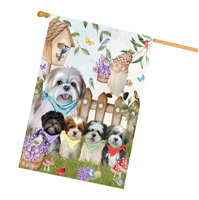 Lhasa Apso Dogs House Flag: Explore a Variety of Designs, Custom, Personalized, Weather Resistant, Double-Sided, Home Outside Yard Decor for Dog and Pet Lovers