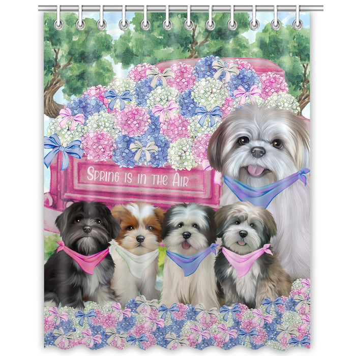 Lhasa Apso Shower Curtain: Explore a Variety of Designs, Halloween Bathtub Curtains for Bathroom with Hooks, Personalized, Custom, Gift for Pet and Dog Lovers