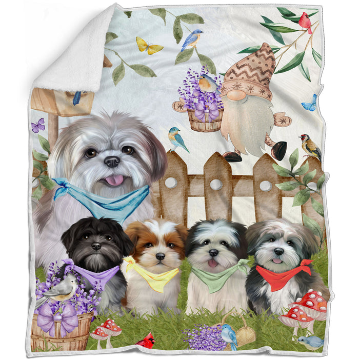 Lhasa Apso Bed Blanket, Explore a Variety of Designs, Custom, Soft and Cozy, Personalized, Throw Woven, Fleece and Sherpa, Gift for Pet and Dog Lovers