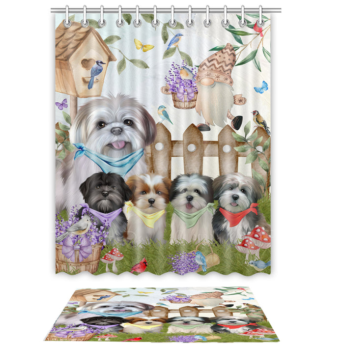 Lhasa Apso Shower Curtain with Bath Mat Set, Custom, Curtains and Rug Combo for Bathroom Decor, Personalized, Explore a Variety of Designs, Dog Lover's Gifts