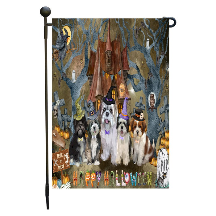 Lhasa Apso Dogs Garden Flag: Explore a Variety of Designs, Personalized, Custom, Weather Resistant, Double-Sided, Outdoor Garden Halloween Yard Decor for Dog and Pet Lovers