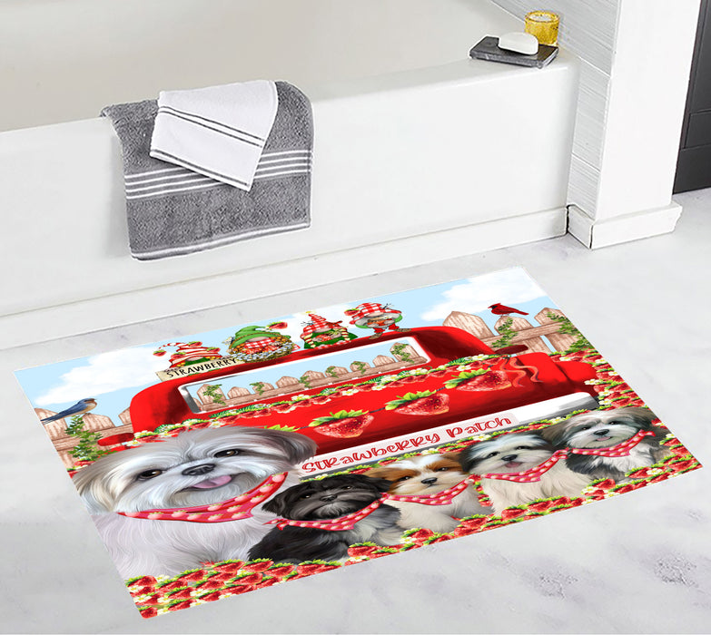 Lhasa Apso Custom Bath Mat, Explore a Variety of Personalized Designs, Anti-Slip Bathroom Pet Rug Mats, Dog Lover's Gifts