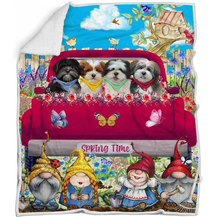 Lhasa Apso Bed Blanket, Explore a Variety of Designs, Custom, Soft and Cozy, Personalized, Throw Woven, Fleece and Sherpa, Gift for Pet and Dog Lovers