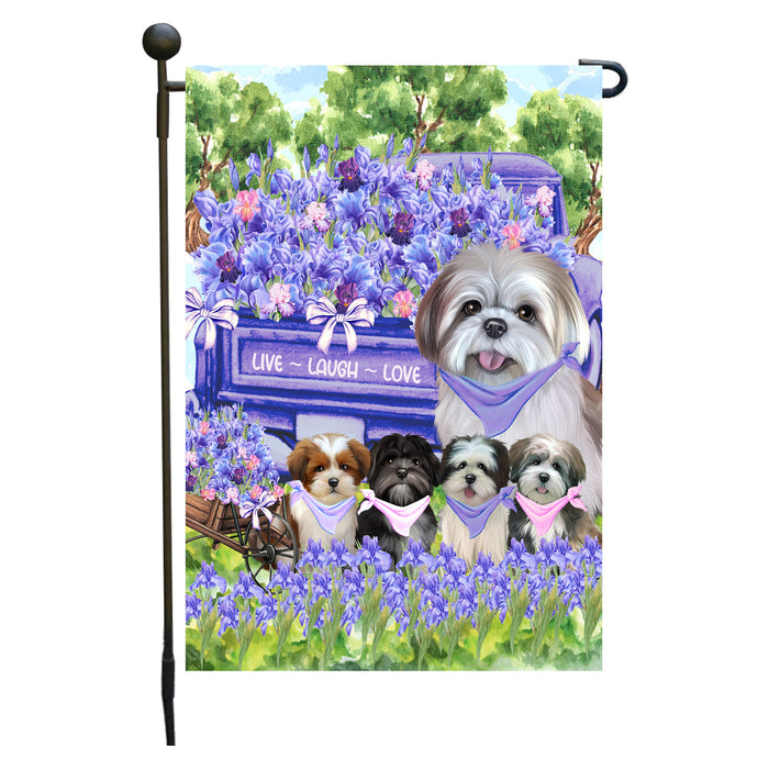 Lhasa Apso Dogs Garden Flag for Dog and Pet Lovers, Explore a Variety of Designs, Custom, Personalized, Weather Resistant, Double-Sided, Outdoor Garden Yard Decoration