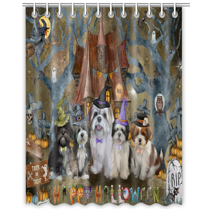 Lhasa Apso Shower Curtain, Custom Bathtub Curtains with Hooks for Bathroom, Explore a Variety of Designs, Personalized, Gift for Pet and Dog Lovers