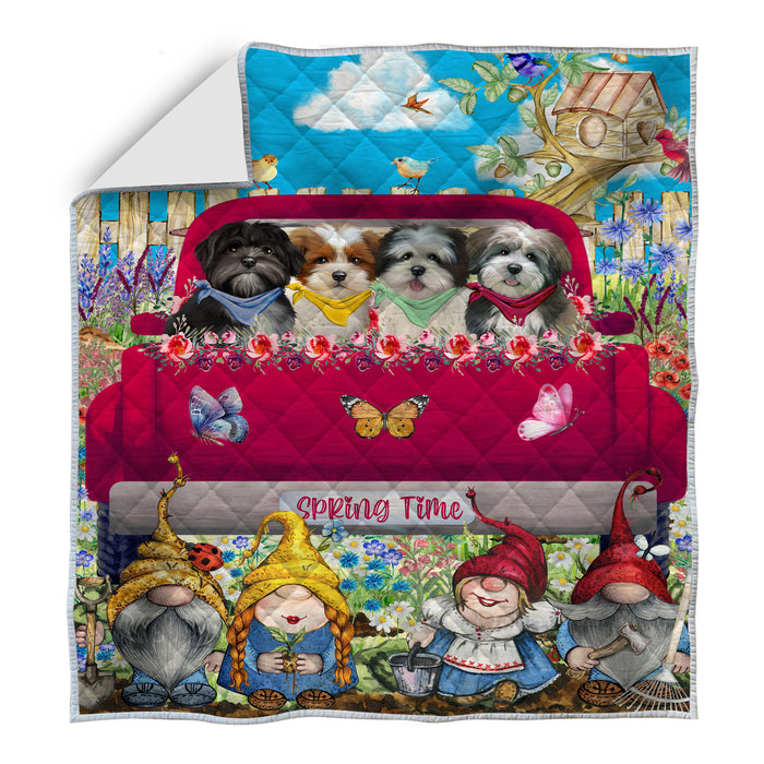 Lhasa Apso Bedding Quilt, Bedspread Coverlet Quilted, Explore a Variety of Designs, Custom, Personalized, Pet Gift for Dog Lovers