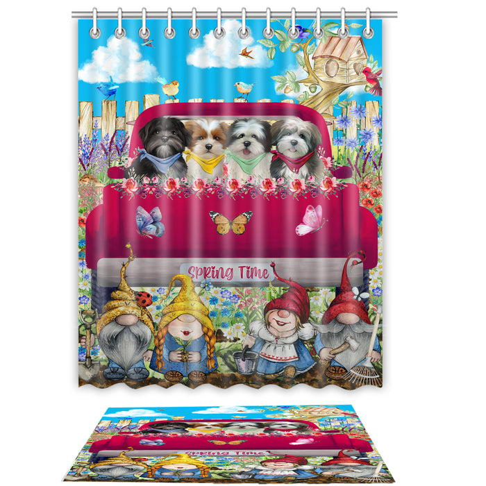 Lhasa Apso Shower Curtain & Bath Mat Set - Explore a Variety of Custom Designs - Personalized Curtains with hooks and Rug for Bathroom Decor - Dog Gift for Pet Lovers