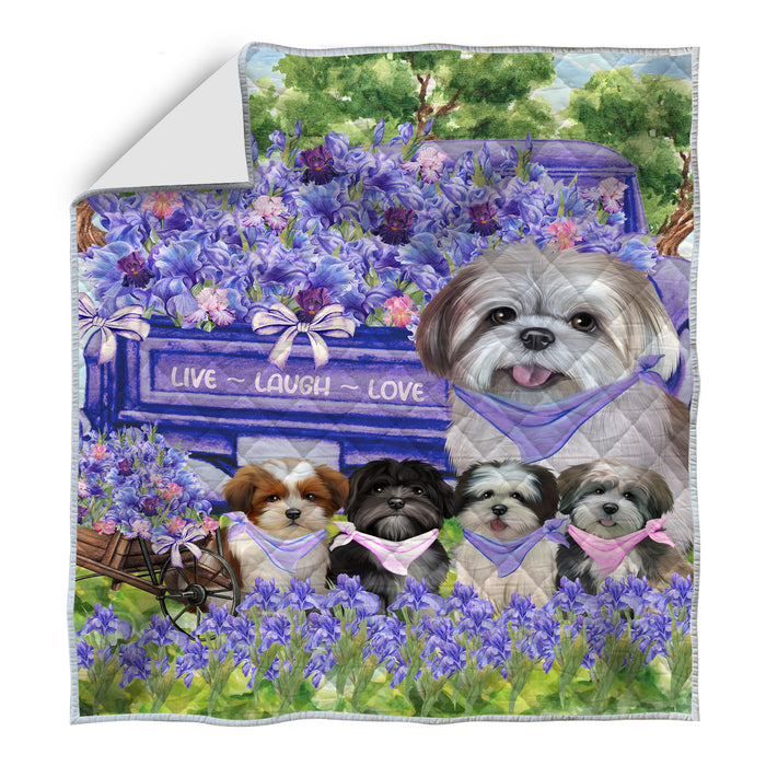 Lhasa Apso Bedspread Quilt, Bedding Coverlet Quilted, Explore a Variety of Designs, Personalized, Custom, Dog Gift for Pet Lovers