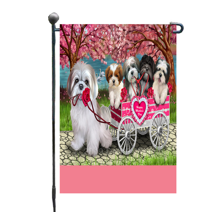 Personalized I Love Lhasa Apso Dogs in a Cart Custom Garden Flags GFLG-DOTD-A62165