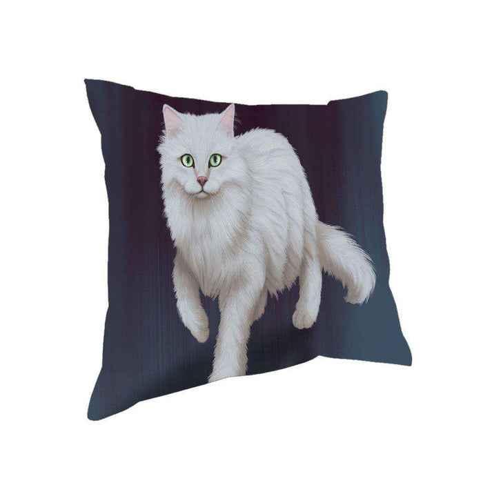 Long Hair Burmilla Tiffany Cat Throw Pillow