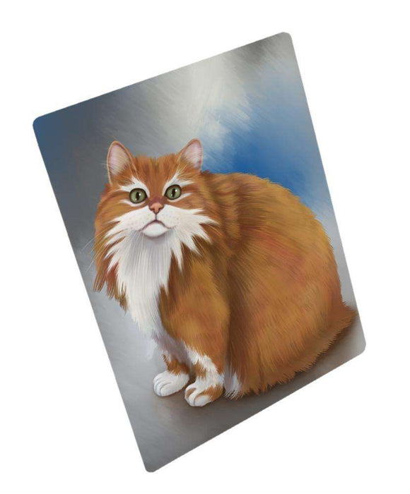 Long Haired Manx Cat Tempered Cutting Board