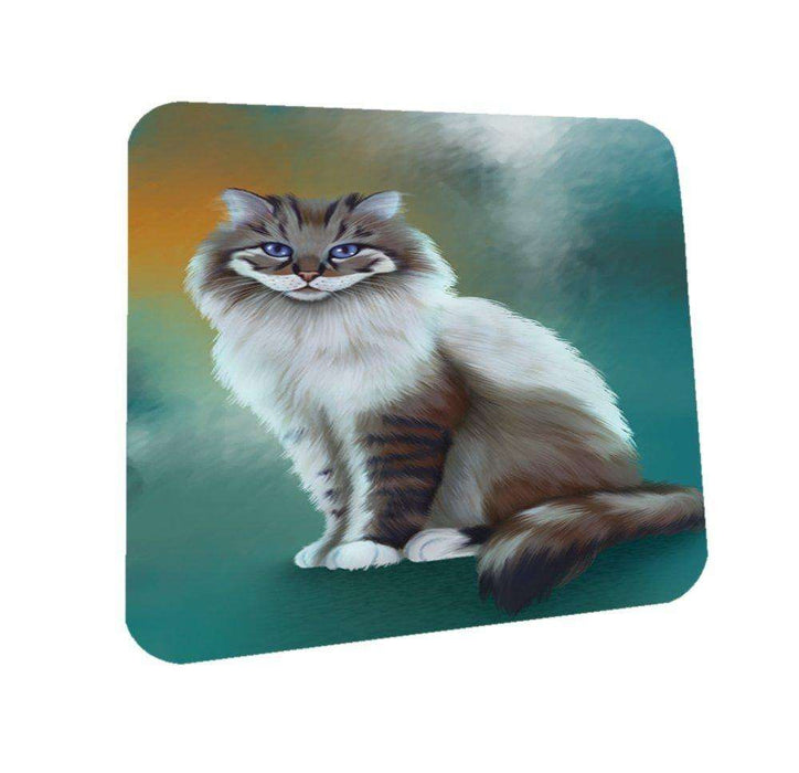 Longhaired Cat Coasters Set of 4