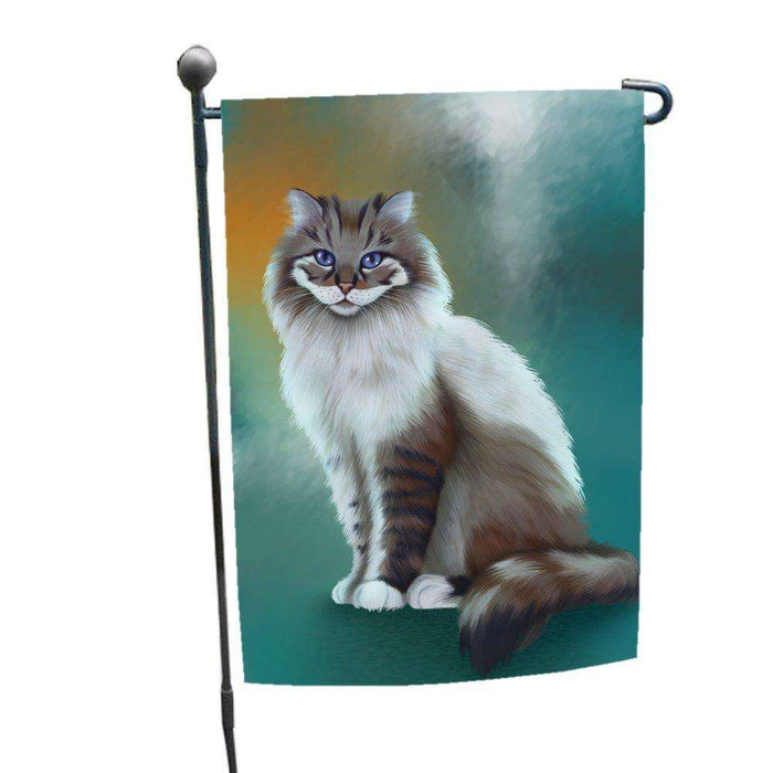 Longhaired Cat Garden Flag