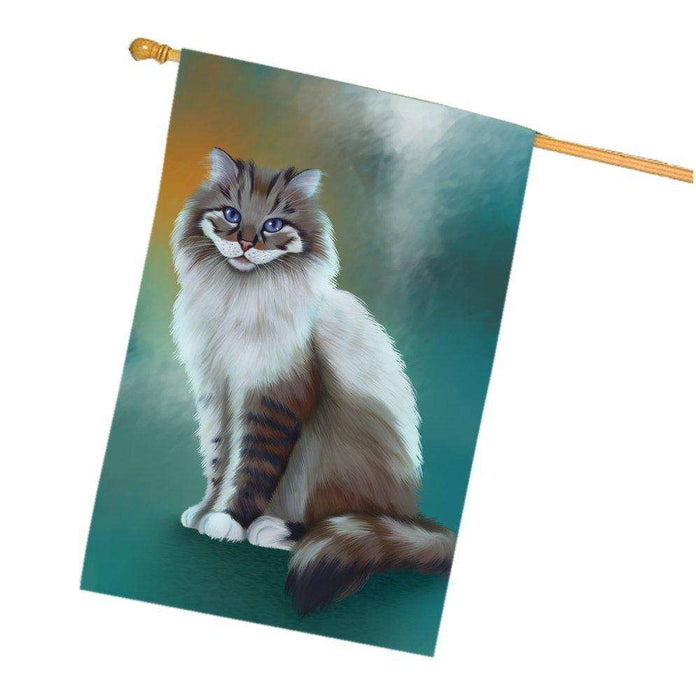 Longhaired Cat House Flag