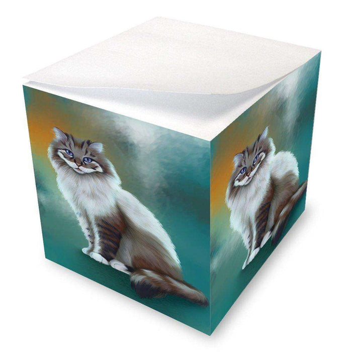 Longhaired Cat Note Cube