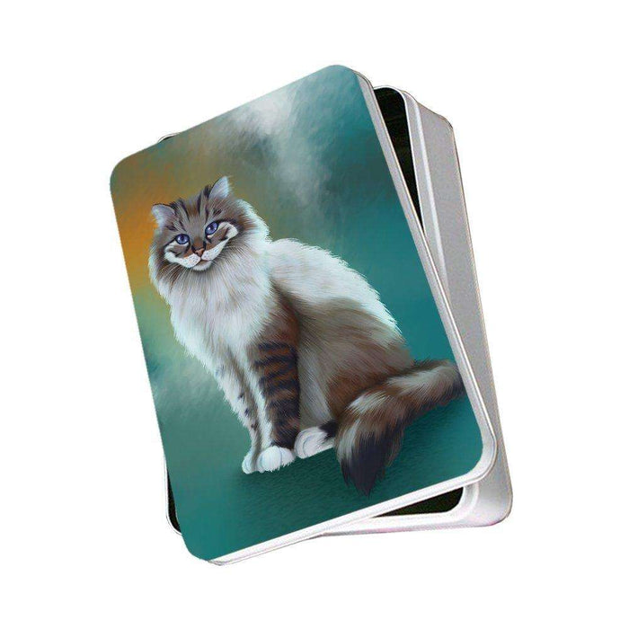 Longhaired Cat Photo Tin