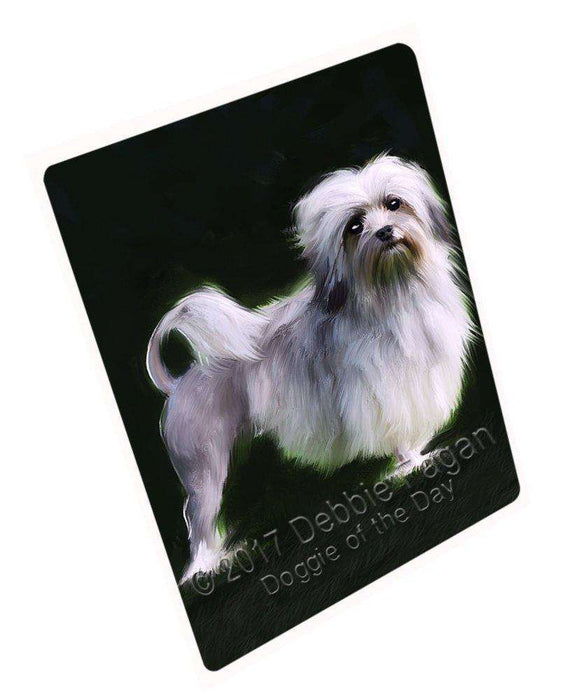 Lowchen Dog Tempered Cutting Board