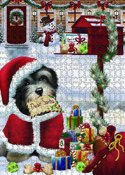 Mailbox Happy Holidays Havanese Dog Christmas Puzzle with Photo Tin PUZL891