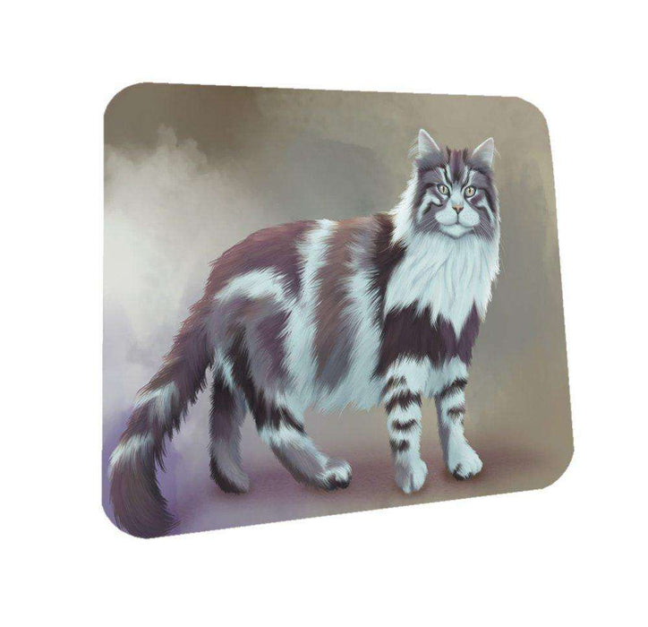 Maine Coon Cat Coasters Set of 4