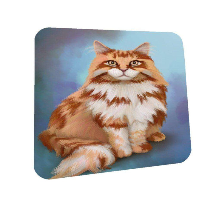 Maine Coon Cat Coasters Set of 4