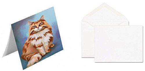 Maine Coon Cat Handmade Artwork Assorted Pets Greeting Cards and Note Cards with Envelopes for All Occasions and Holiday Seasons