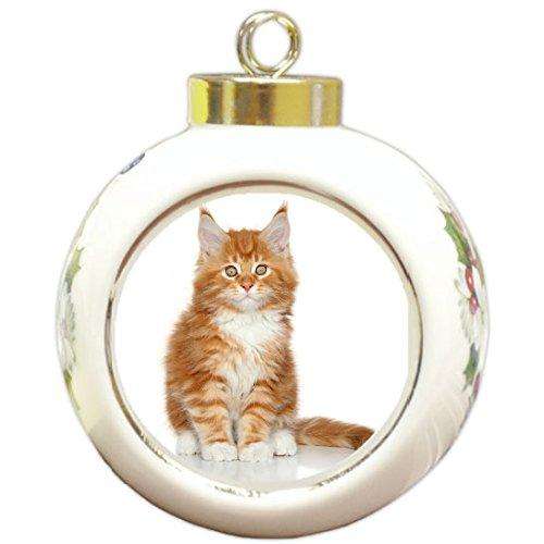 Maine Coon Cat Kitten Christmas Holiday Ornament