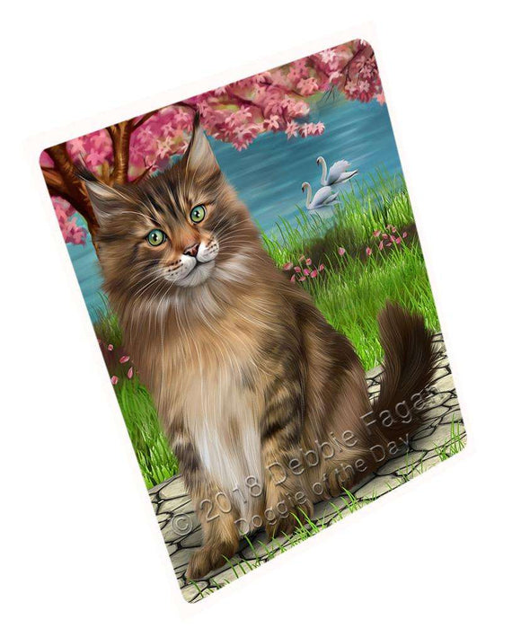 Maine Coon Cat Large Refrigerator / Dishwasher Magnet RMAG71082