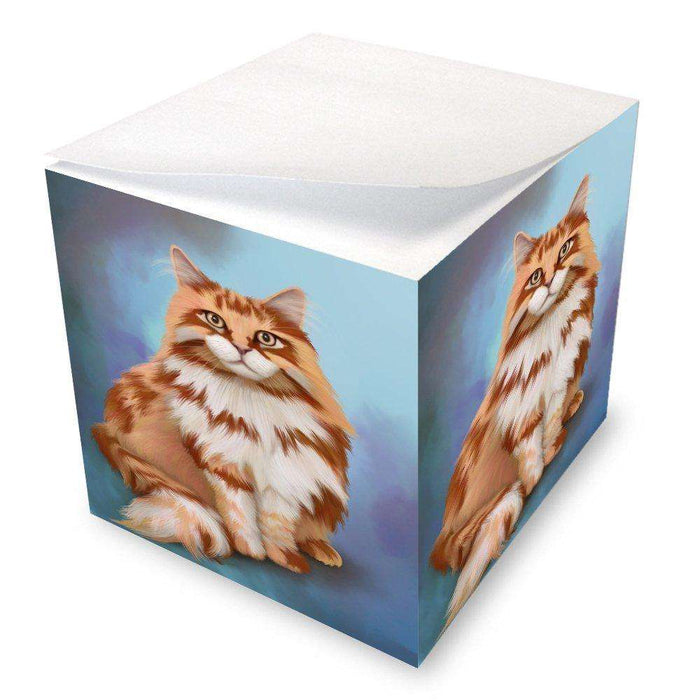 Maine Coon Cat Note Cube