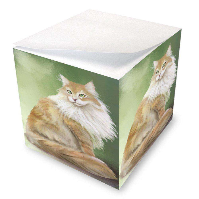 Maine Coon Cat Note Cube