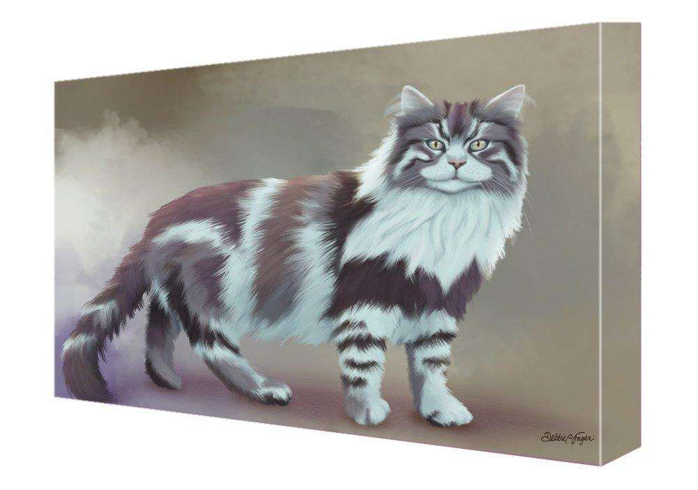 Maine Coon Cat Painting Printed on Canvas Wall Art Signed