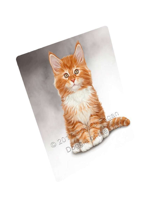 Maine Coon Cat Tempered Cutting Board CB033