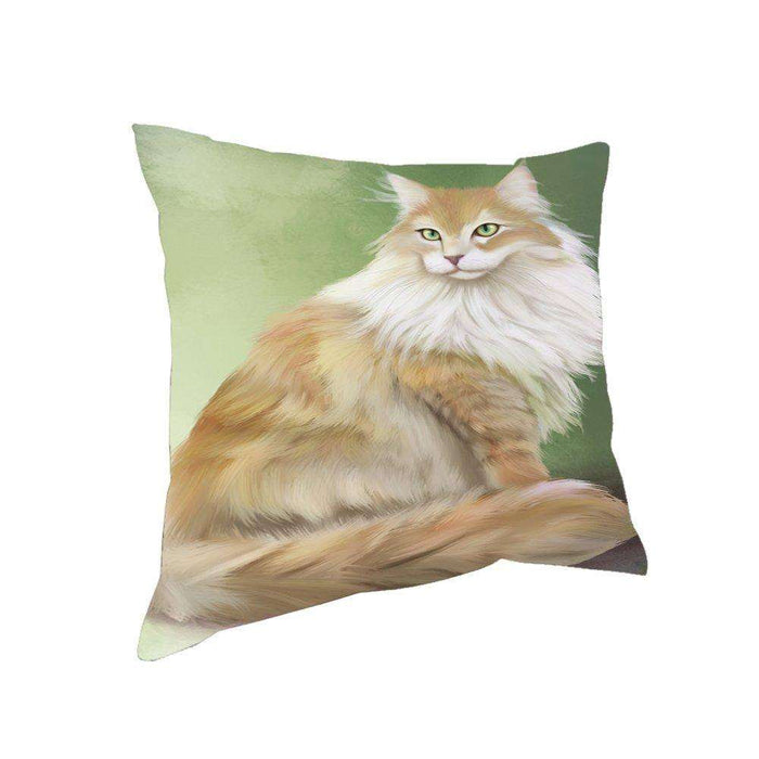 Maine Coon Cat Throw Pillow