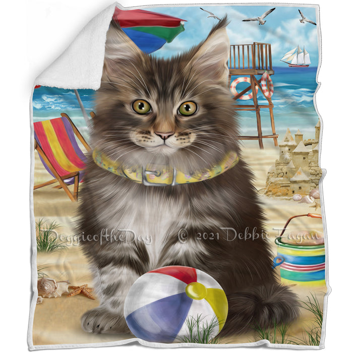 Pet Friendly Beach Maine Coon Cat Blanket BLNKT81039