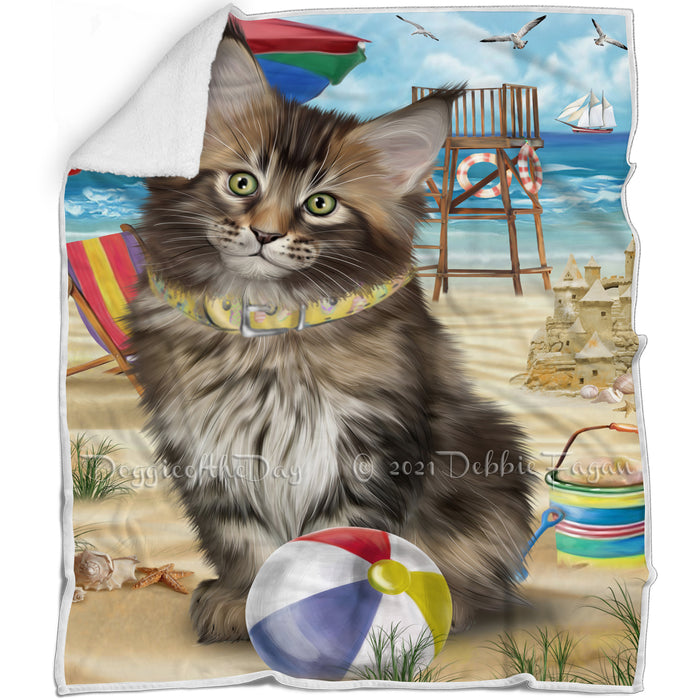 Pet Friendly Beach Maine Coon Cat Blanket BLNKT81048