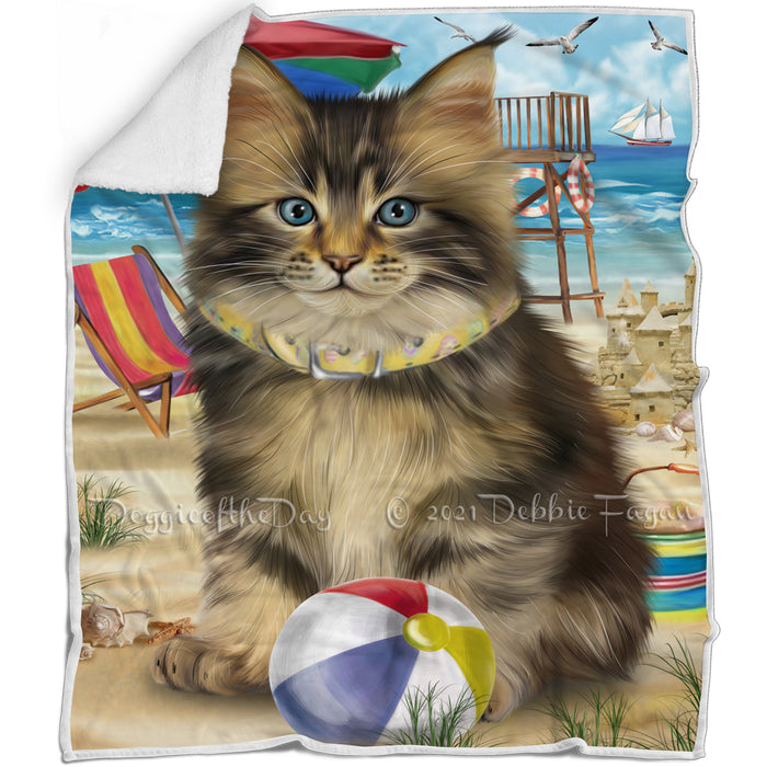 Pet Friendly Beach Maine Coon Cat Blanket BLNKT81057