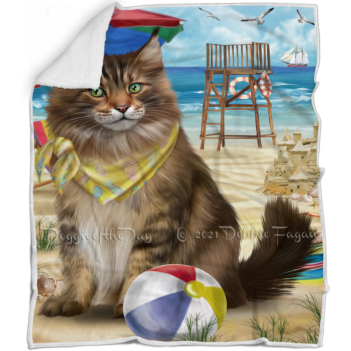 Pet Friendly Beach Maine Coon Cat Blanket BLNKT81075