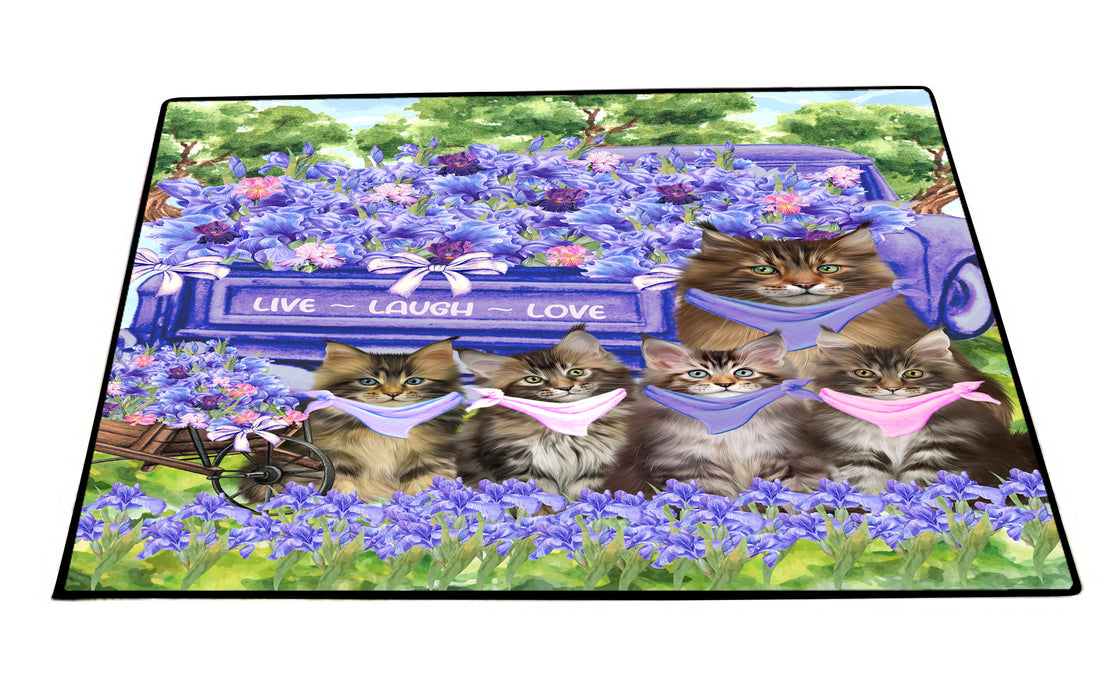 Maine Coon Floor Mats: Explore a Variety of Designs, Personalized, Custom, Halloween Anti-Slip Doormat for Indoor and Outdoor, Cat Gift for Pet Lovers
