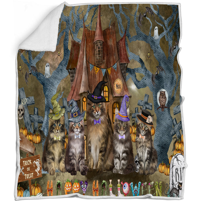 Maine Coon Blanket: Explore a Variety of Designs, Custom, Personalized, Cozy Sherpa, Fleece and Woven, Cat Gift for Pet Lovers