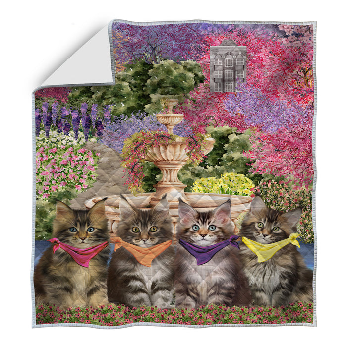 Maine Coon Quilt: Explore a Variety of Custom Designs, Personalized, Bedding Coverlet Quilted, Gift for Cat and Pet Lovers
