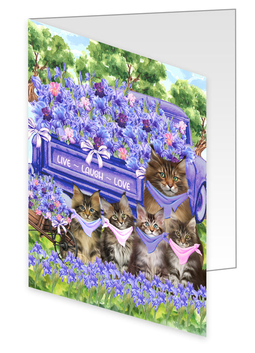 Maine Coon Greeting Cards & Note Cards: Explore a Variety of Designs, Custom, Personalized, Invitation Card with Envelopes, Gift for Cat and Pet Lovers