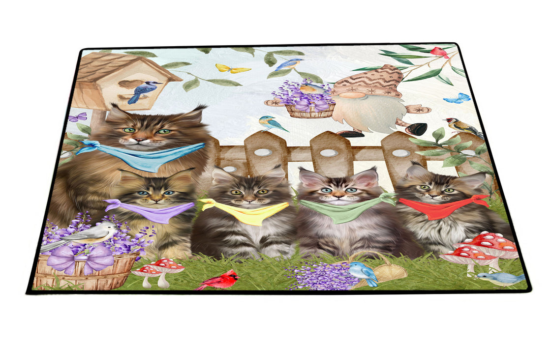 Maine Coon Floor Mats and Doormat: Explore a Variety of Designs, Custom, Anti-Slip Welcome Mat for Outdoor and Indoor, Personalized Gift for Cat Lovers