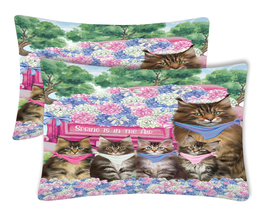 Maine Coon Pillow Case, Standard Pillowcases Set of 2, Explore a Variety of Designs, Custom, Personalized, Pet & Dog Lovers Gifts