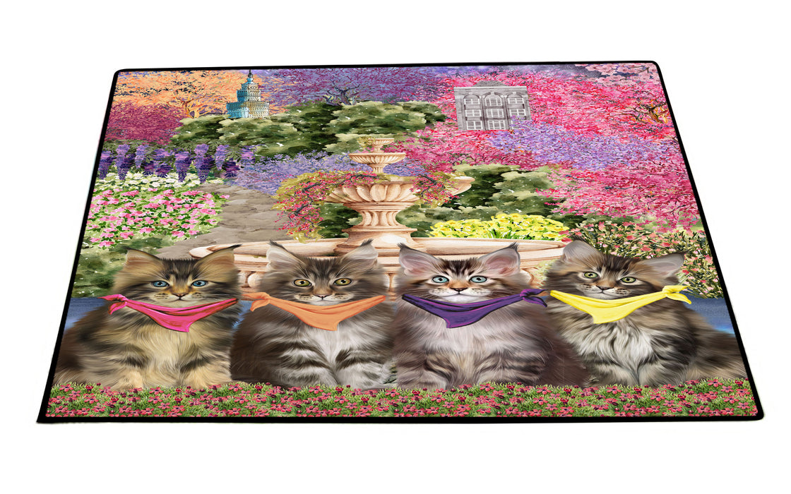Maine Coon Floor Mats and Doormat: Explore a Variety of Designs, Custom, Anti-Slip Welcome Mat for Outdoor and Indoor, Personalized Gift for Cat Lovers