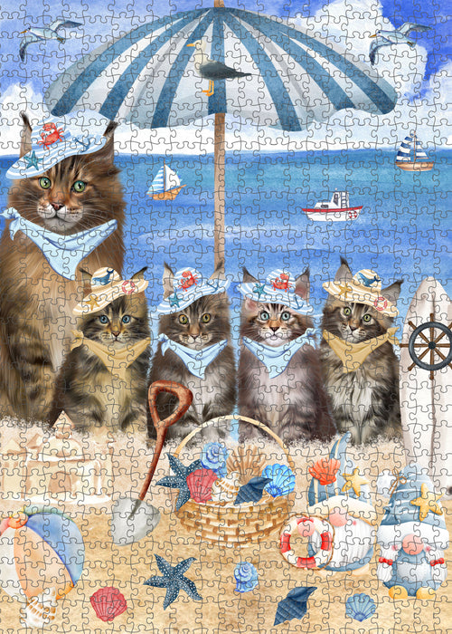 Maine Coon Jigsaw Puzzle, Interlocking Puzzles Games for Adult, Explore a Variety of Designs, Personalized, Custom, Gift for Pet and Cat Lovers