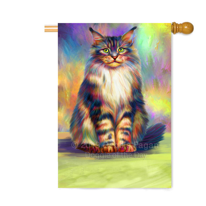 Personalized Paradise Wave Maine Coon Cat Custom House Flag FLG-DOTD-A60109