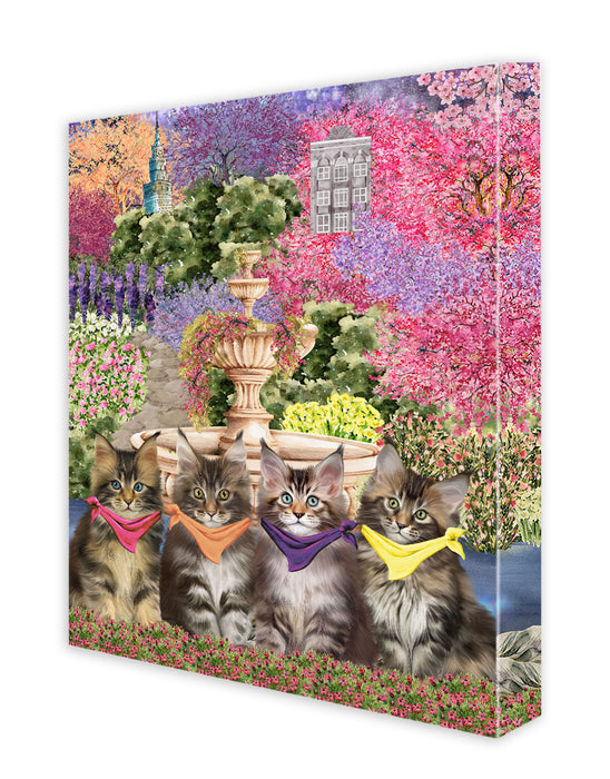 Maine Coon Canvas: Explore a Variety of Personalized Designs, Custom, Digital Art Wall Painting, Ready to Hang Room Decor, Gift for Cat and Pet Lovers