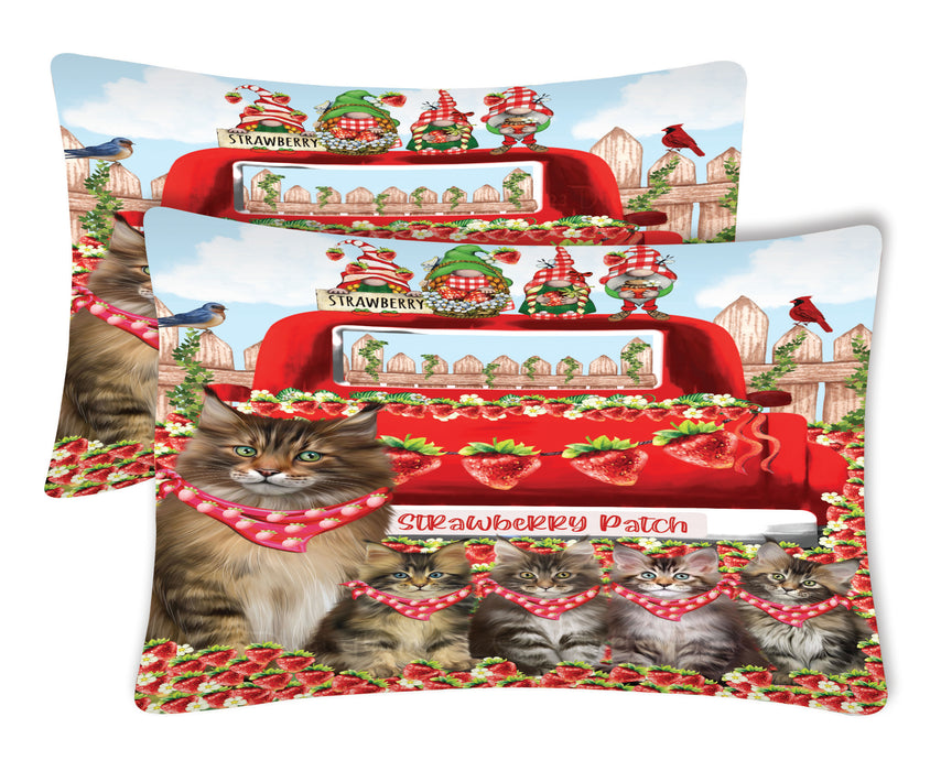 Maine Coon Pillow Case: Explore a Variety of Personalized Designs, Custom, Soft and Cozy Pillowcases Set of 2, Pet & Dog Gifts
