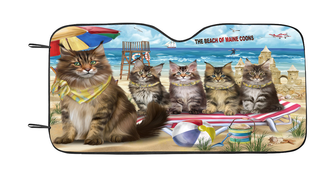 Pet Friendly Beach Maine Coon Cats Car Sun Shade