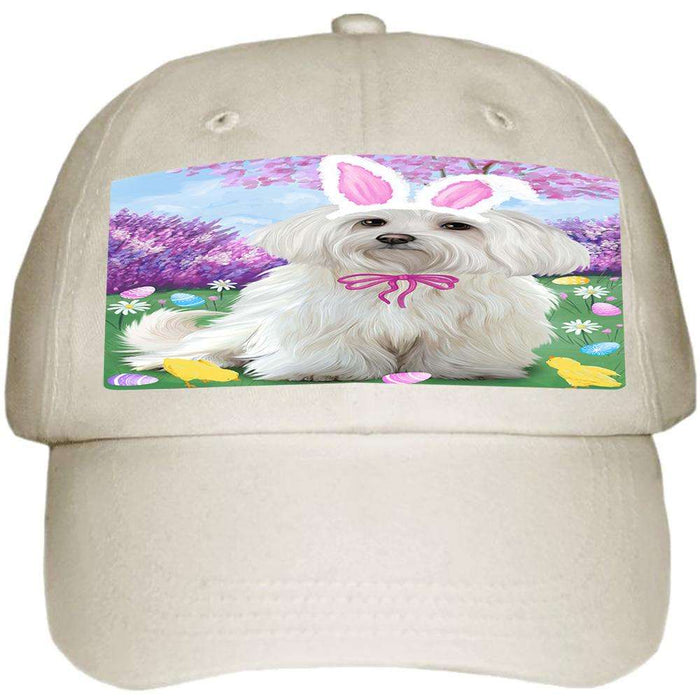 Maltese Dog Easter Holiday Ball Hat Cap HAT51279