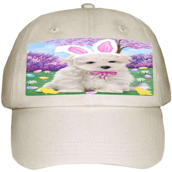 Maltese Dog Easter Holiday Ball Hat Cap HAT51285